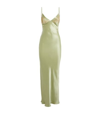 Gilda & Pearl Lace-Trim Cocktail Hour Slip Dress | Harrods AU