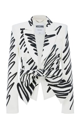 Bow-Front Crepe Jacket by Moschino | Moda Operandi