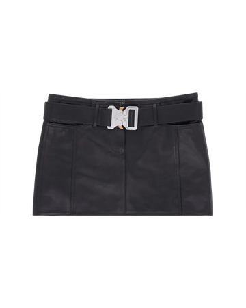 AAWSK0074LE01BLK0001  LEATHER SKIRT WITH BELT