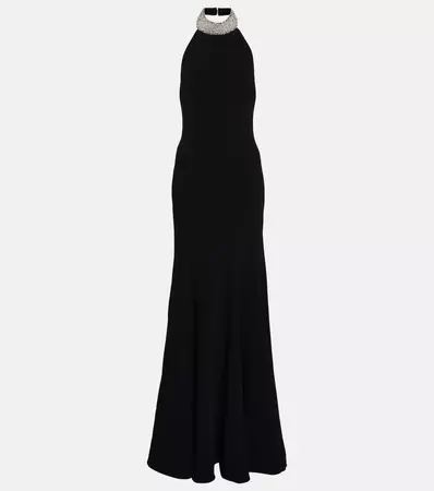 Bridal Embellished Halterneck Gown in Black - Stella Mc Cartney | Mytheresa