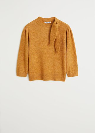 Bow knit sweater - Woman | Mango Denmark
