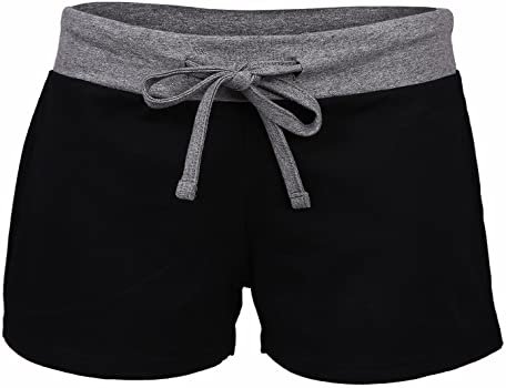 HDE Black Shorts for Women Yoga Shorts Workout Bottoms Sleepwear for Women at Amazon Women’s Clothing store