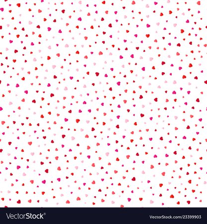 Seamless pattern with colorful red hearts on Vector Image