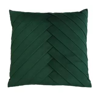 20"x20" Oversize James Pleated Velvet Square Throw Pillow Dark Green - Decor Therapy : Target