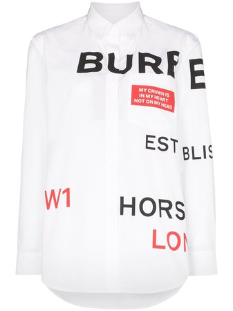 Burberry Logo Printed Shirt | Farfetch.com