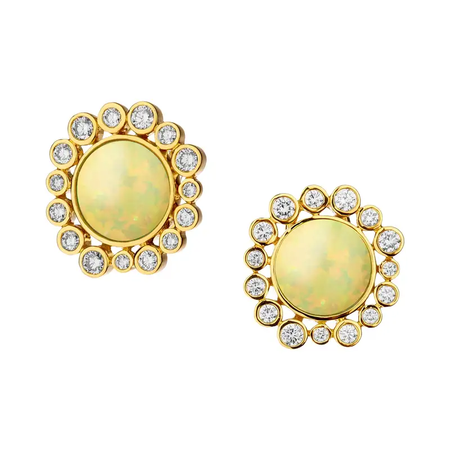 yellow opal earrings