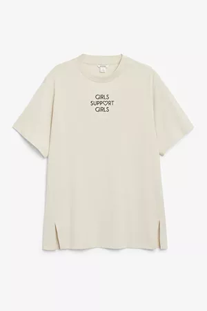 Oversized cotton tee - You are Art - T-shirts - Monki WW