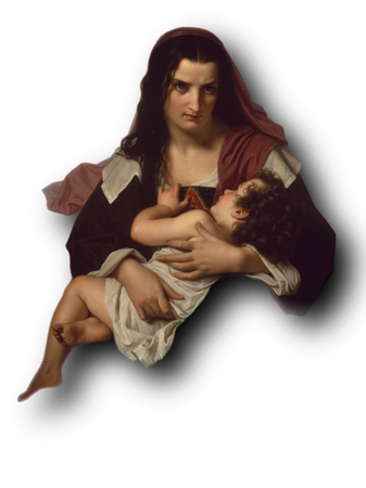 The Scarlet Letter Hugues Merle (French, 1823-1881) (Artist) 1861 oil painting art
