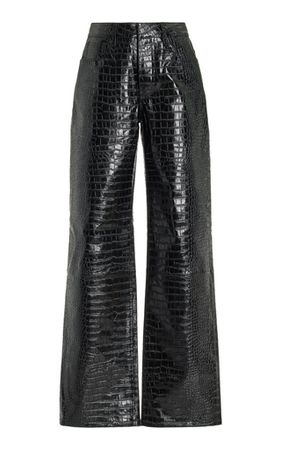 Bonnie Croc-Effect Faux Leather Pants By The Frankie Shop | Moda Operandi