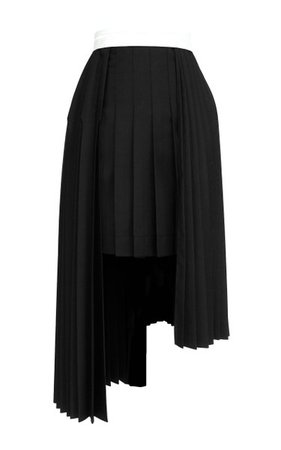 Asymmetric Pleated Wool Mini Wrap Skirt By Peter Do | Moda Operandi