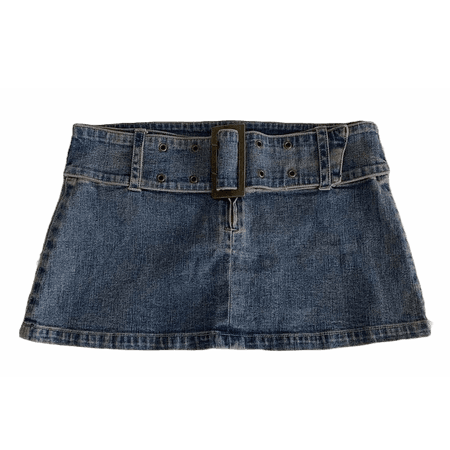 jean demin mini micro skirt