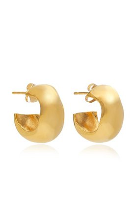 Celia Small Gold Vermeil Hoop Earrings By Agmes | Moda Operandi