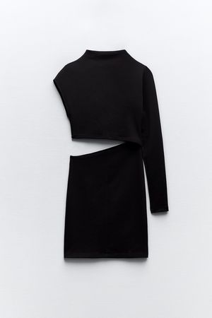 FITTED CUT OUT mini DRESS - Black | ZARA United States