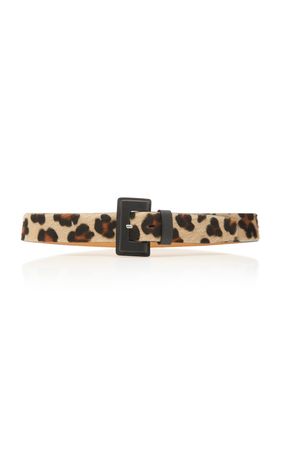 Leopard-Print Calf-Hair Belt by Maison Vaincourt | Moda Operandi