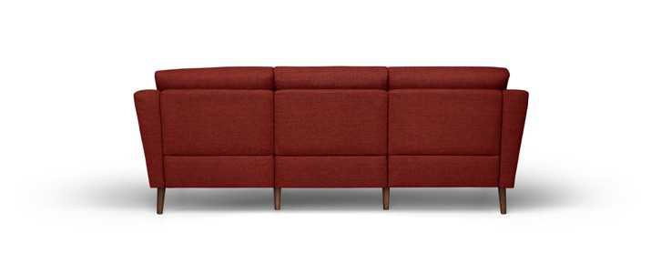 red sofa - back view