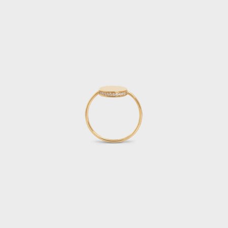 Medaille Celine Ring in Yellow Gold and Diamonds | CELINE