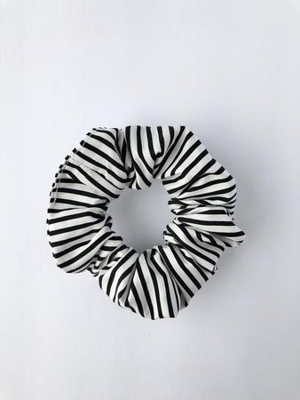 Stripes Scrunchie Hair Elastic Monochrome Hair Accessory | Etsy