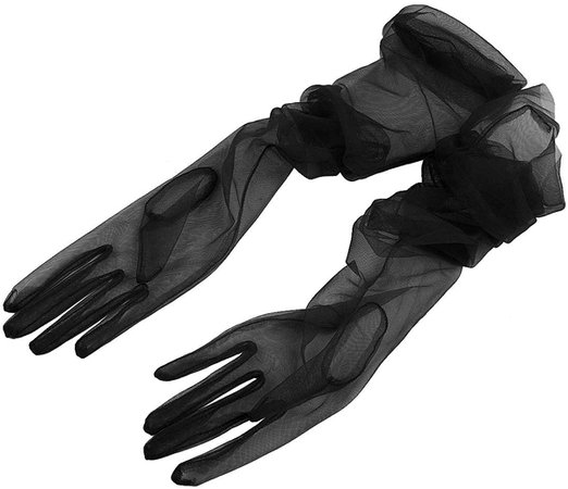 Black Tulle Gloves