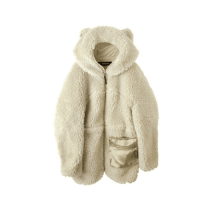 fluffy cream coat jacket png