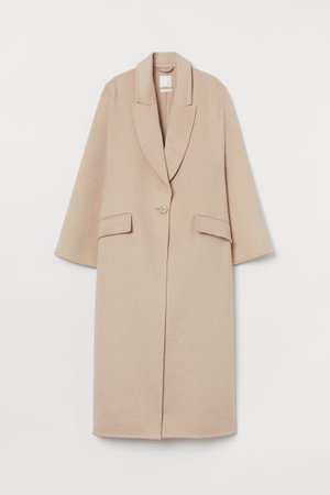 Oversized Wool-blend Coat - Beige - Ladies | H&M US
