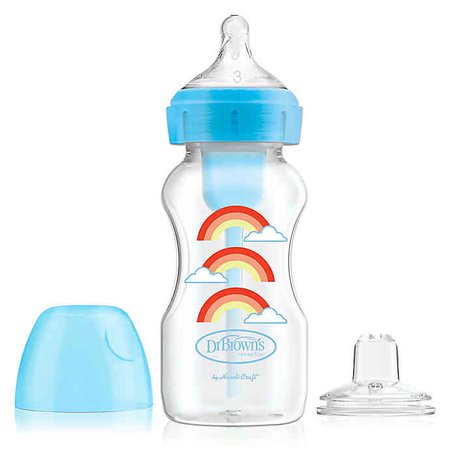 Dr. Brown's Blue Rainbow Baby Sippy Bottle