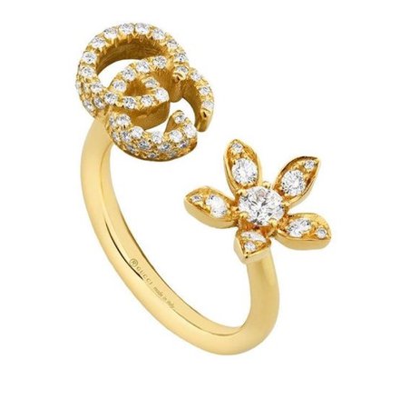 gucci flower diamond ring