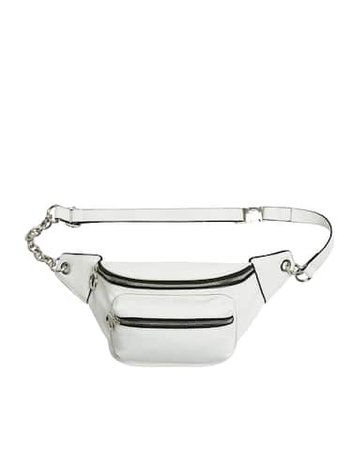 White belt bag with chain - PULL&BEAR