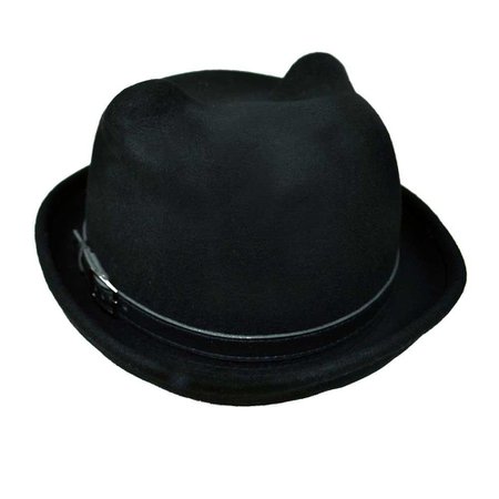 Poizen Industries Kitty Bowler hat with cat ears black - Poizen Industr