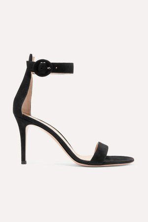 Portofino 85 Suede Sandals - Black