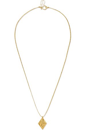 Pippa Small | 18-karat gold and cord necklace | NET-A-PORTER.COM