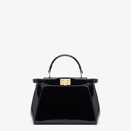 Black patent leather bag - PEEKABOO ICONIC MINI | Fendi