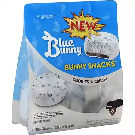 *clipped by @luci-her* blue bunny cookies n cream bunny snacks - Google Search