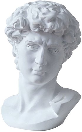 Greek Michelangelo David Bust Statue Replica Sculpture Figurine for Artist: Home & Kitchen