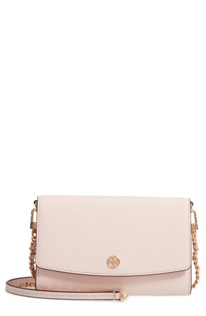 Tory Burch Robinson Leather Wallet on a Chain | Nordstrom