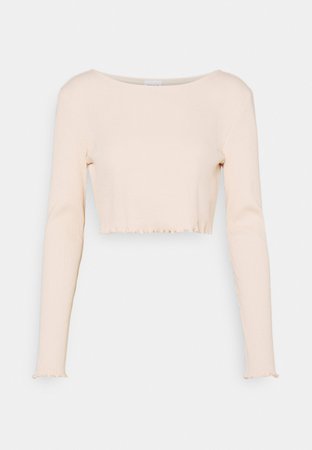 baby pink cropped long sleeve