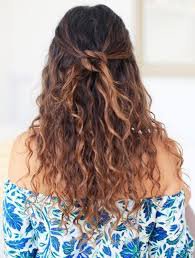half up half down hair curly - Google Search