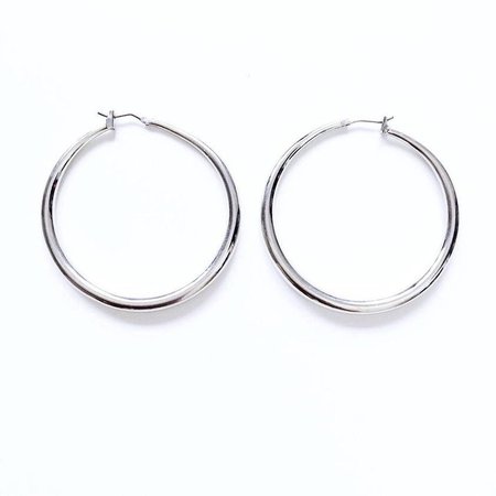 Round chunky hoop earrings