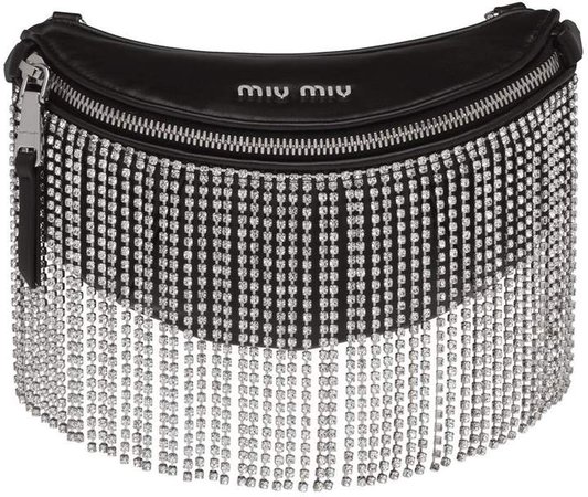 embellished fringes belt bag