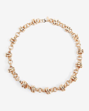 Gold Mixed Chain Link Necklace | Express