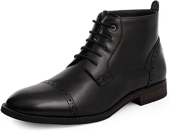 Amazon.com | Bruno Marc Men's Dress Ankle Boots Cap Toe Oxford Boot | Oxford & Derby