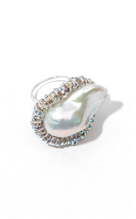 Baroque Diamond Sterling Silver Ring By Pearl Octopuss.y | Moda Operandi