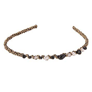black and gold jewel headband