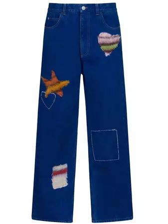 Marni Patchwork wide-leg Jeans - Farfetch