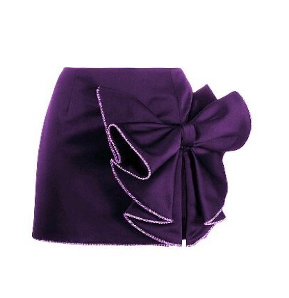 AREA Purple Satin Bow Skirt