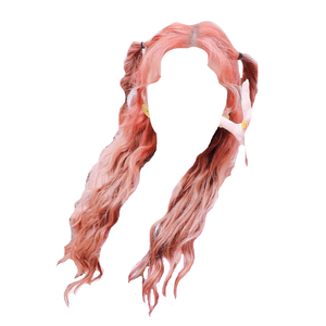 red pink ish hair small pigtails png