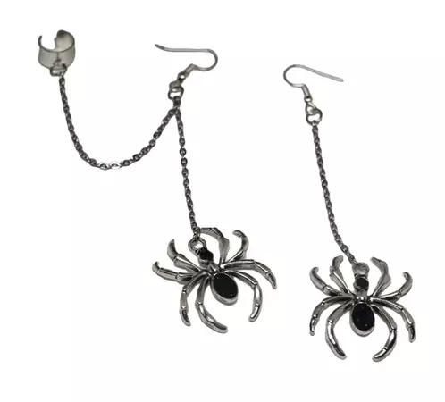 spider chain earrings