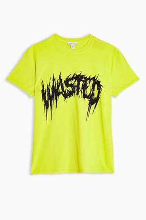 Yellow Wasted T-Shirt | Topshop