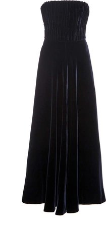 Etro Strapless Velvet Dress