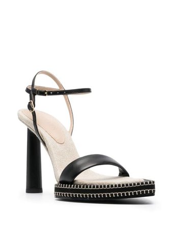 Shop black Jacquemus pointed-toe leather sandals with Express Delivery - Farfetch