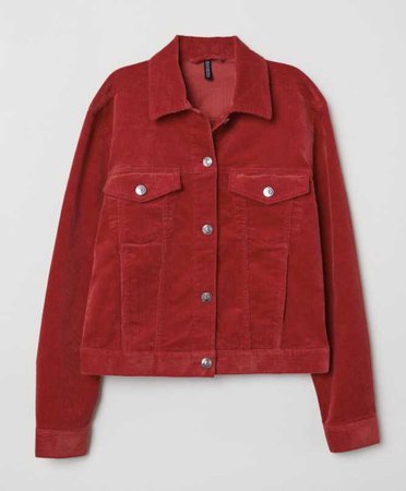 red corduroy jacket
